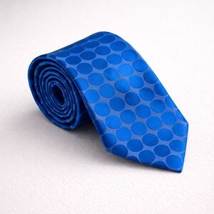 Ted Baker London Blue Silk Polka Dot Tie Italian Silk Designer Necktie